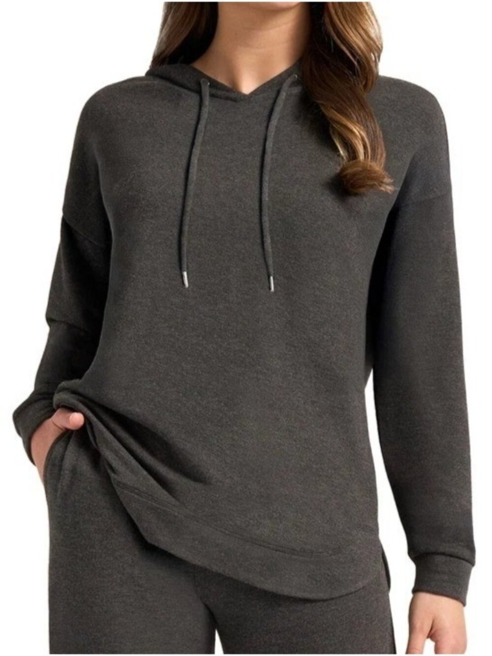 NWT Max & Mia Women's S Hoodie  Gray Heather Charcoal Lounge Wear